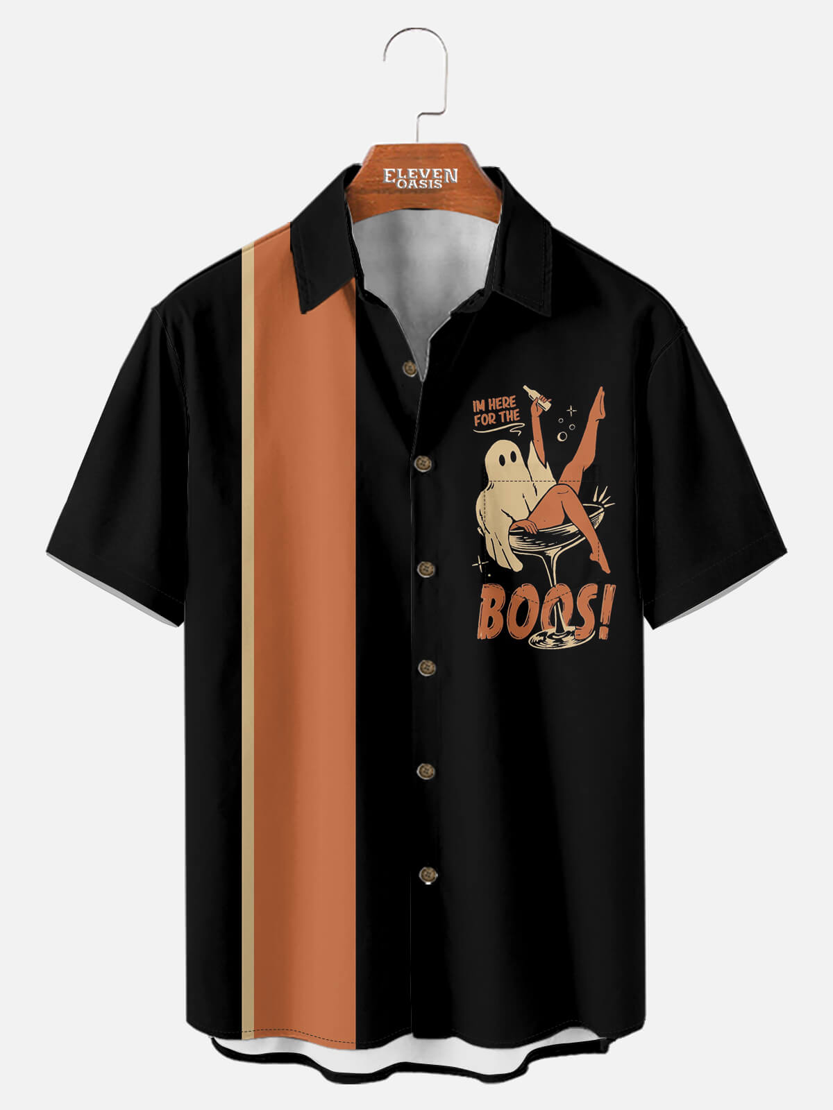 Men's I'm Here for the Boos Halloween Short Sleeve Shirt Eleven Oasis