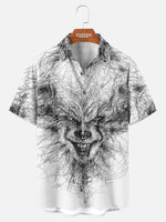 Tall Men's IT Pennywise Sketch Halloween Short Sleeve Shirt Eleven Oasis