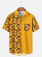 Tall Men's Jack Skellington Pumpkin Patch Halloween Short Sleeve Shirt Eleven Oasis