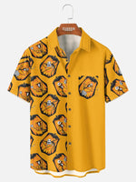 Tall Men's Jack Skellington Pumpkin Patch Halloween Short Sleeve Shirt Eleven Oasis