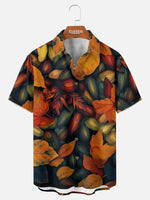 Men's Fall Leaves Short Sleeve Shirt ElevenOasis