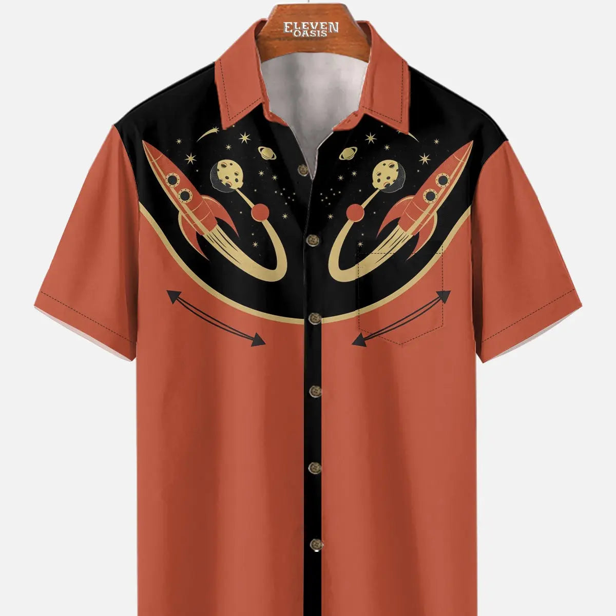 Men's Atomic Western Space Short Sleeve Shirt ElevenOasis