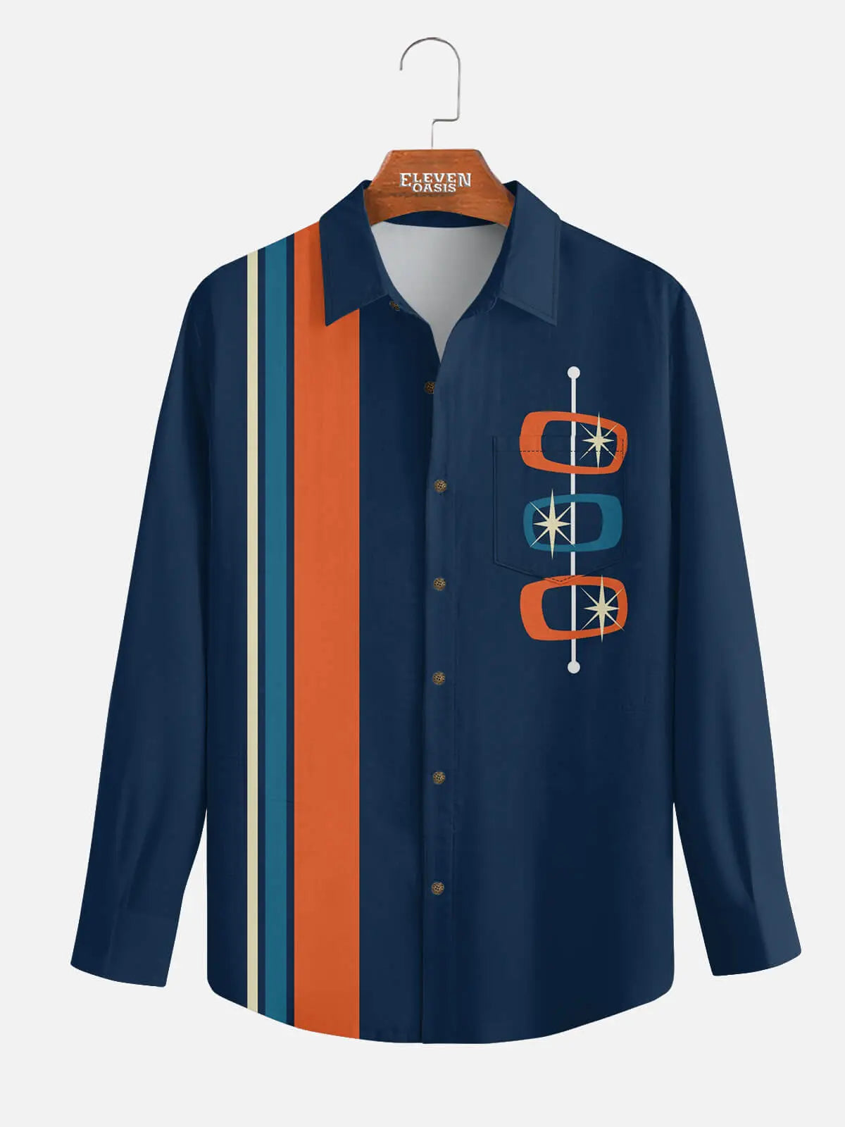 Men's Atomic Starburst Long Sleeve Shirt ElevenOasis