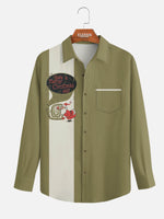 Men's Vintage Santa Merry Christmas Long Sleeve Shirt Eleven Oasis