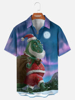 Men's Dino Claus Christmas Short Sleeve Shirt Eleven Oasis