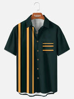 Tall Men's Triple Lane Bowling Short Sleeve Shirt Eleven Oasis