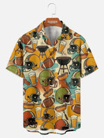 Tall Men's Tailgate Football Short Sleeve Shirt Eleven Oasis