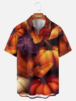 Men's Fall Harvest Pumpkins Short Sleeve Shirt Eleven Oasis