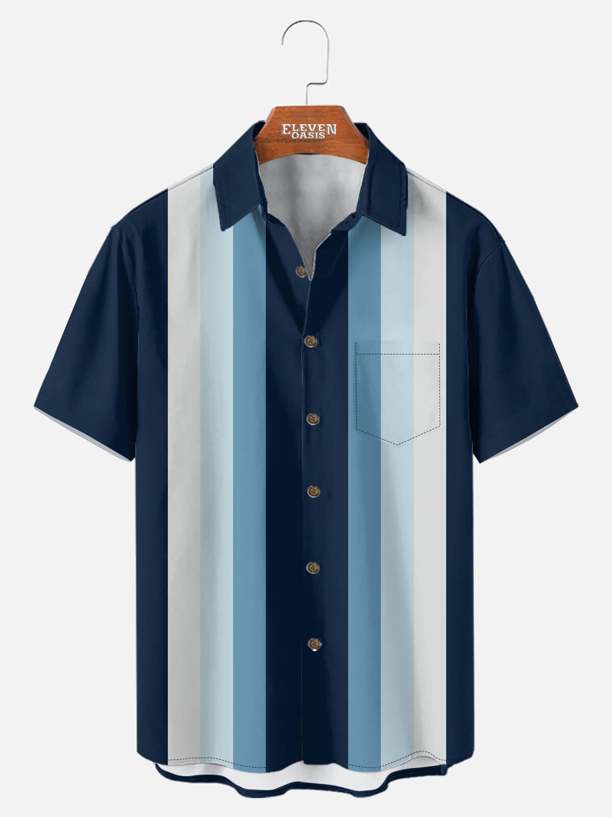 Men's Retro Strike Bowling Short Sleeve Shirt Eleven Oasis