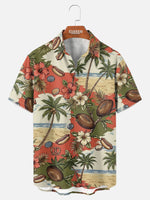 Men's Tropical Retro Football Short Sleeve Shirt Eleven Oasis