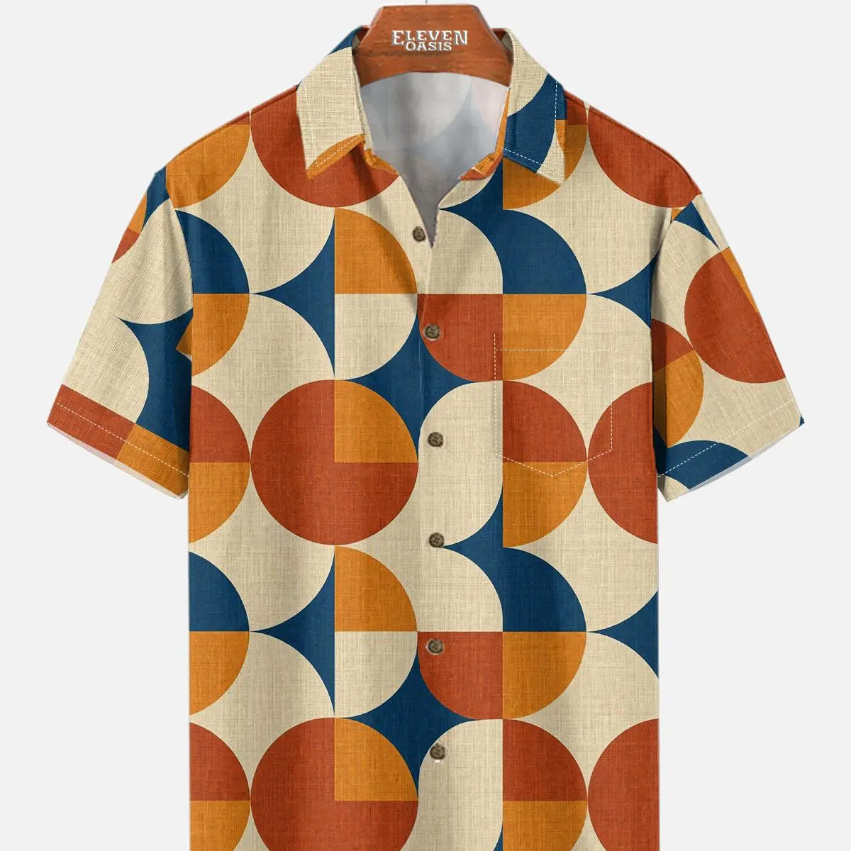 Men's Mid-Century Mosaic Short Sleeve Shirt Eleven Oasis