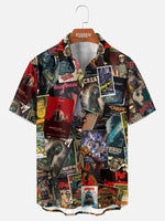 Tall Men's Horror Movie Poster Short Sleeve Shirt ElevenOasis