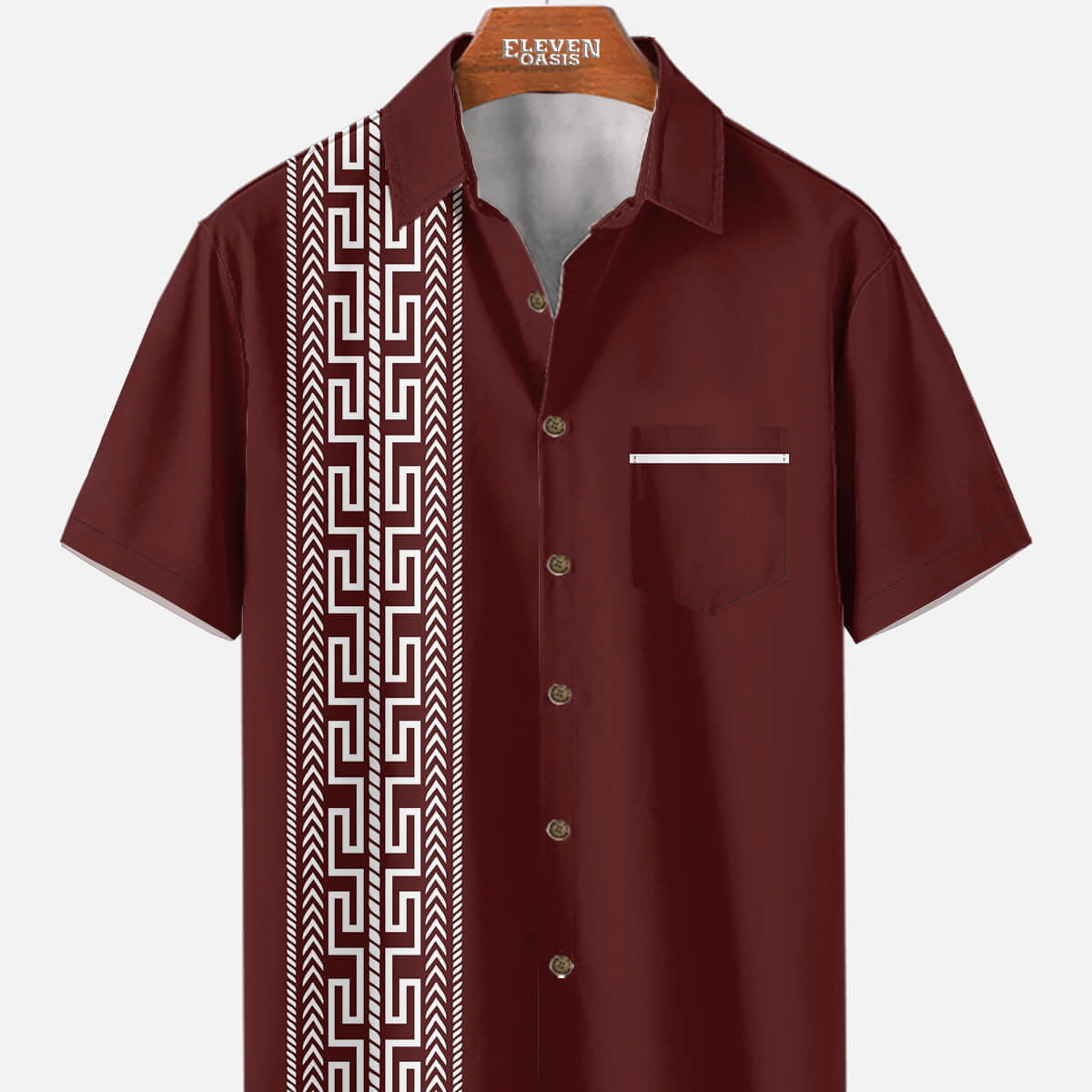 Men's Desert Stripe Fiesta Short Sleeve Shirt Eleven Oasis