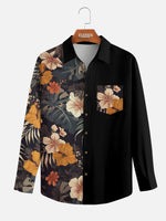 Men's Split Floral Paradise Long Sleeve Shirt Eleven Oasis