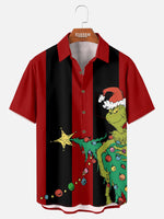 Men's Grinch Christmas Tree Heist Short Sleeve Shirt Eleven Oasis