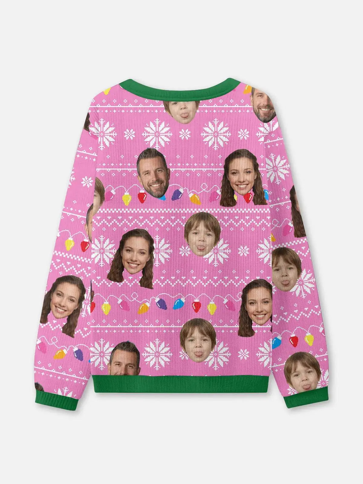 Customizable Face Christmas Lights Ugly Christmas Sweater