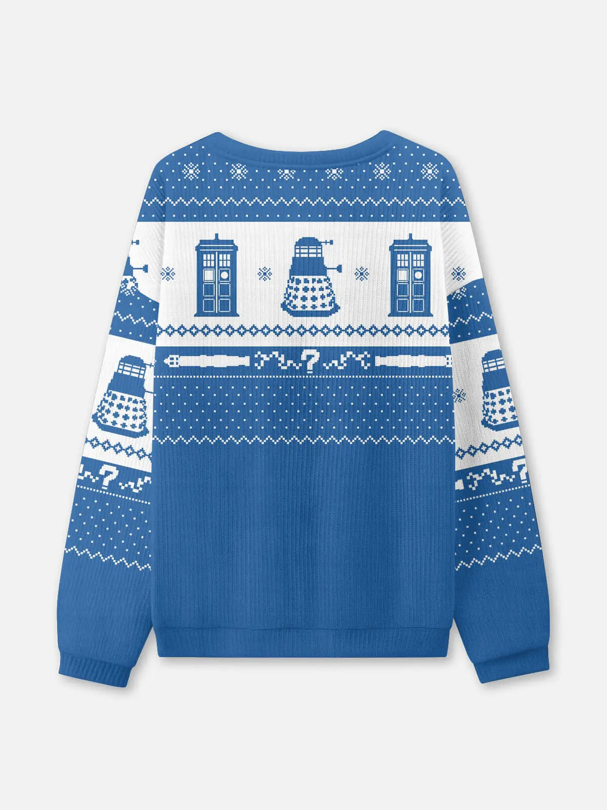 Ugly Christmas Sweater Time Traveler TARDIS Sweatshirt ElevenOasis