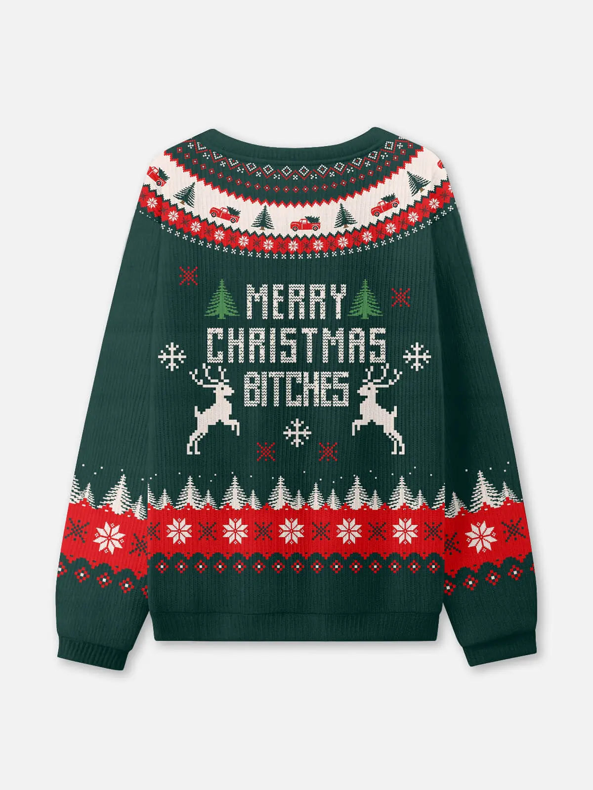Merry Christmas Bitches Ugly Sweatshirt ElevenOasis