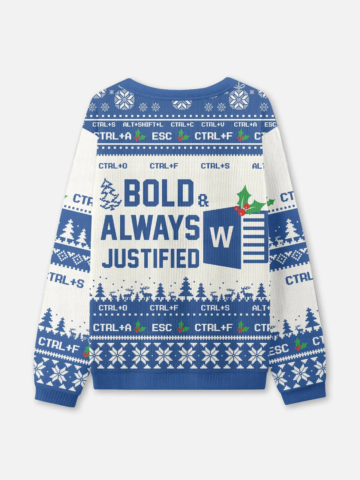 Ugly Christmas Sweater Microsoft Office Humor Sweatshirt ElevenOasis
