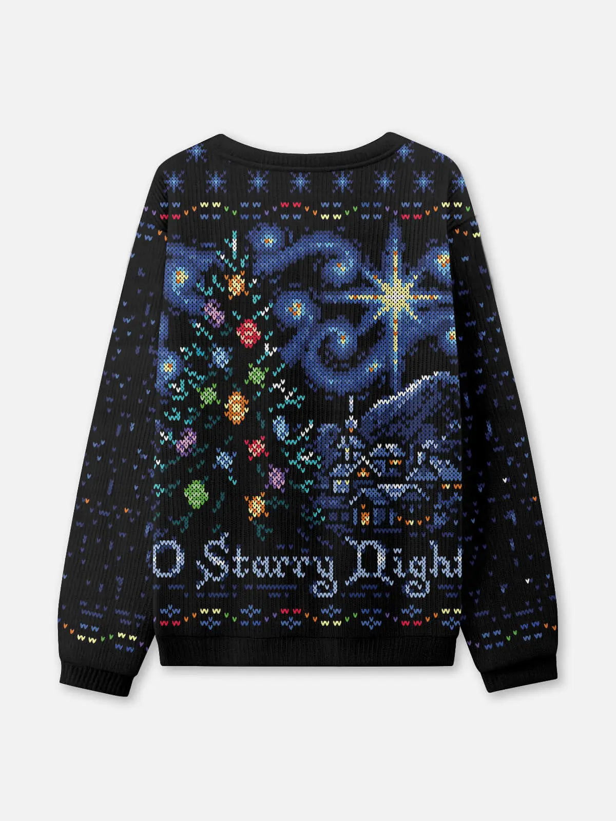 O Starry Night Ugly Christmas Sweatshirt ElevenOasis