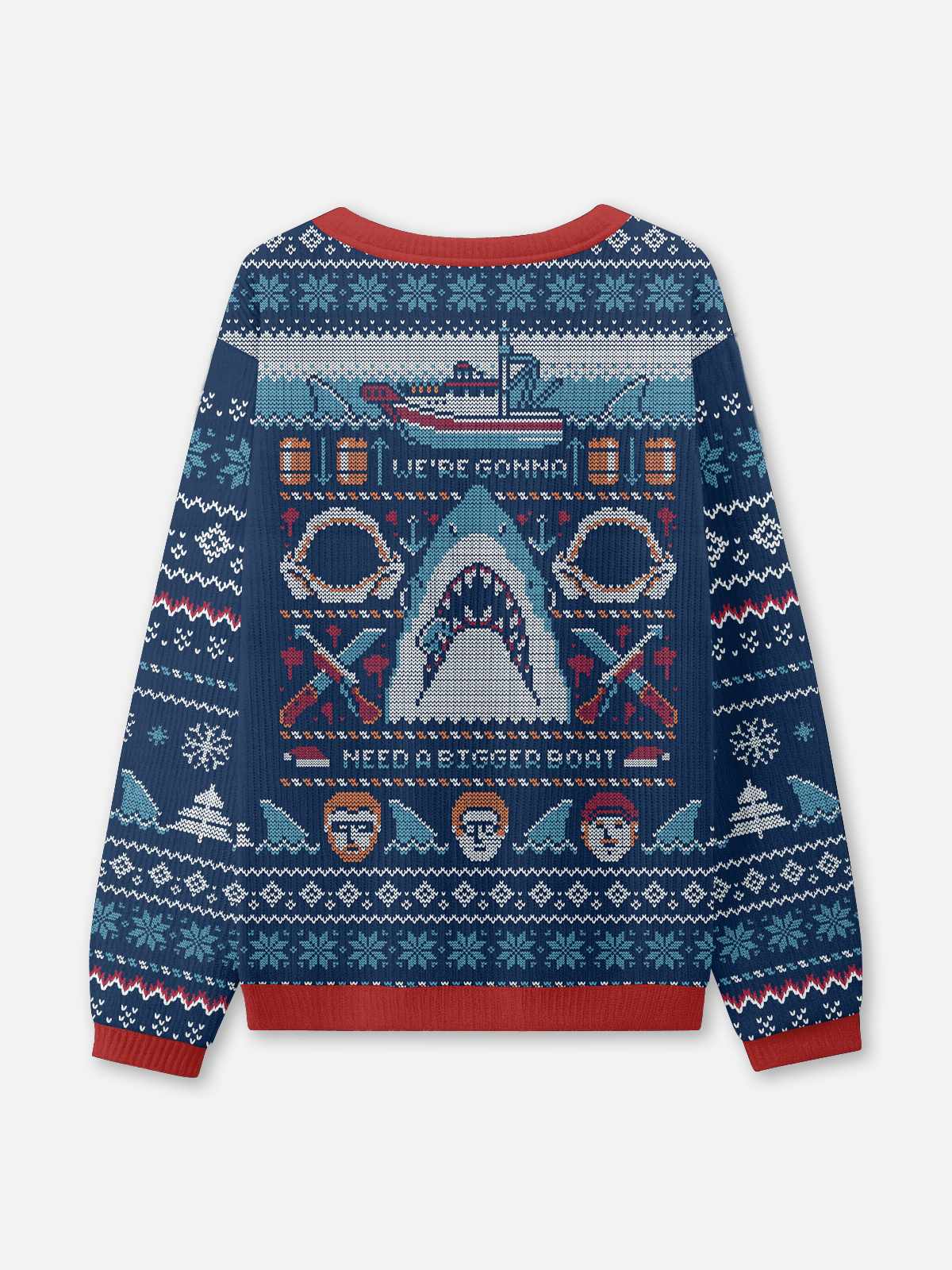 Jaws Ugly Christmas Sweatshirt ElevenOasis