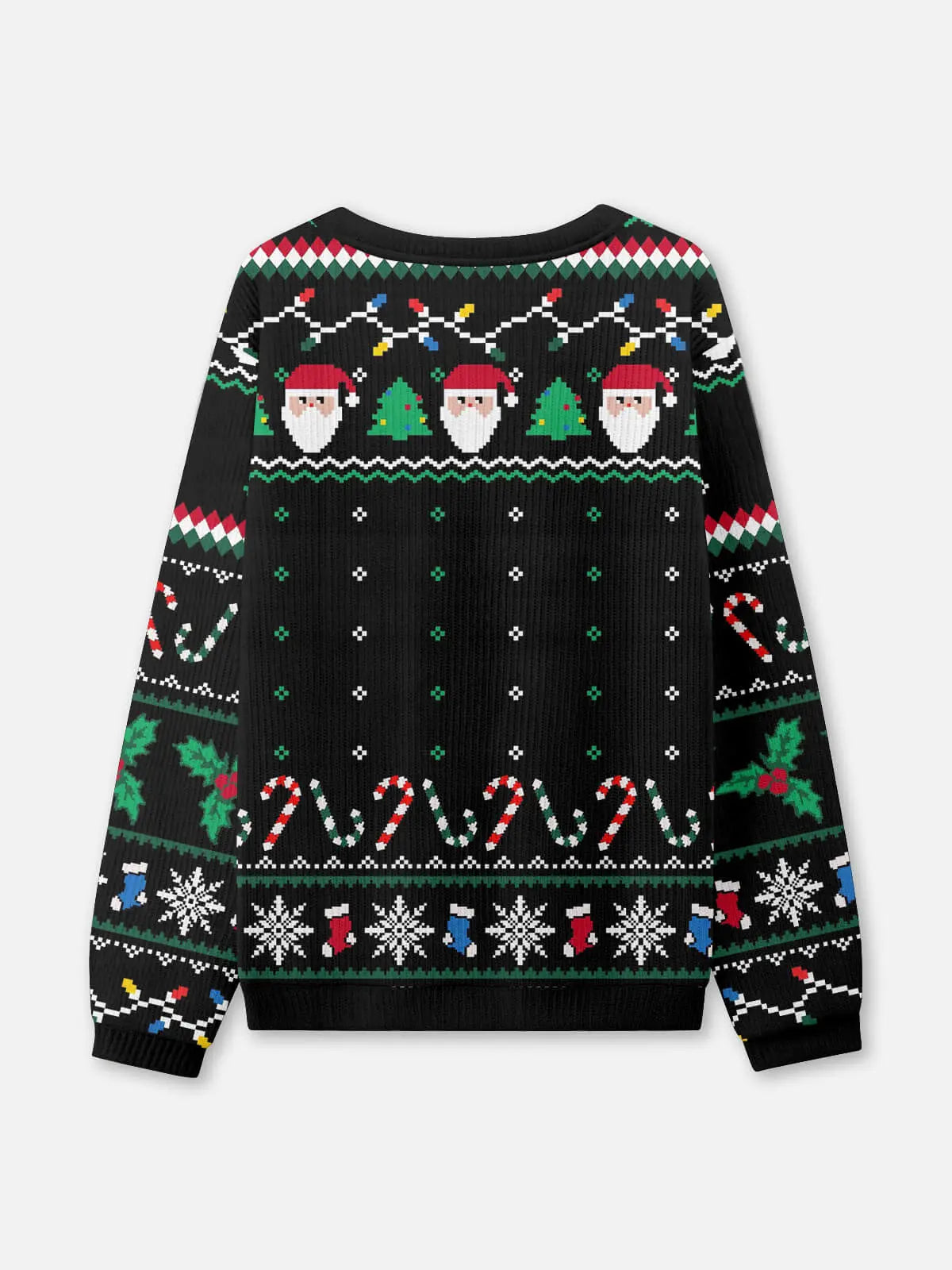 Powered by Coffee & Candy Canes Ugly Christmas Sweatshirt ElevenOasis