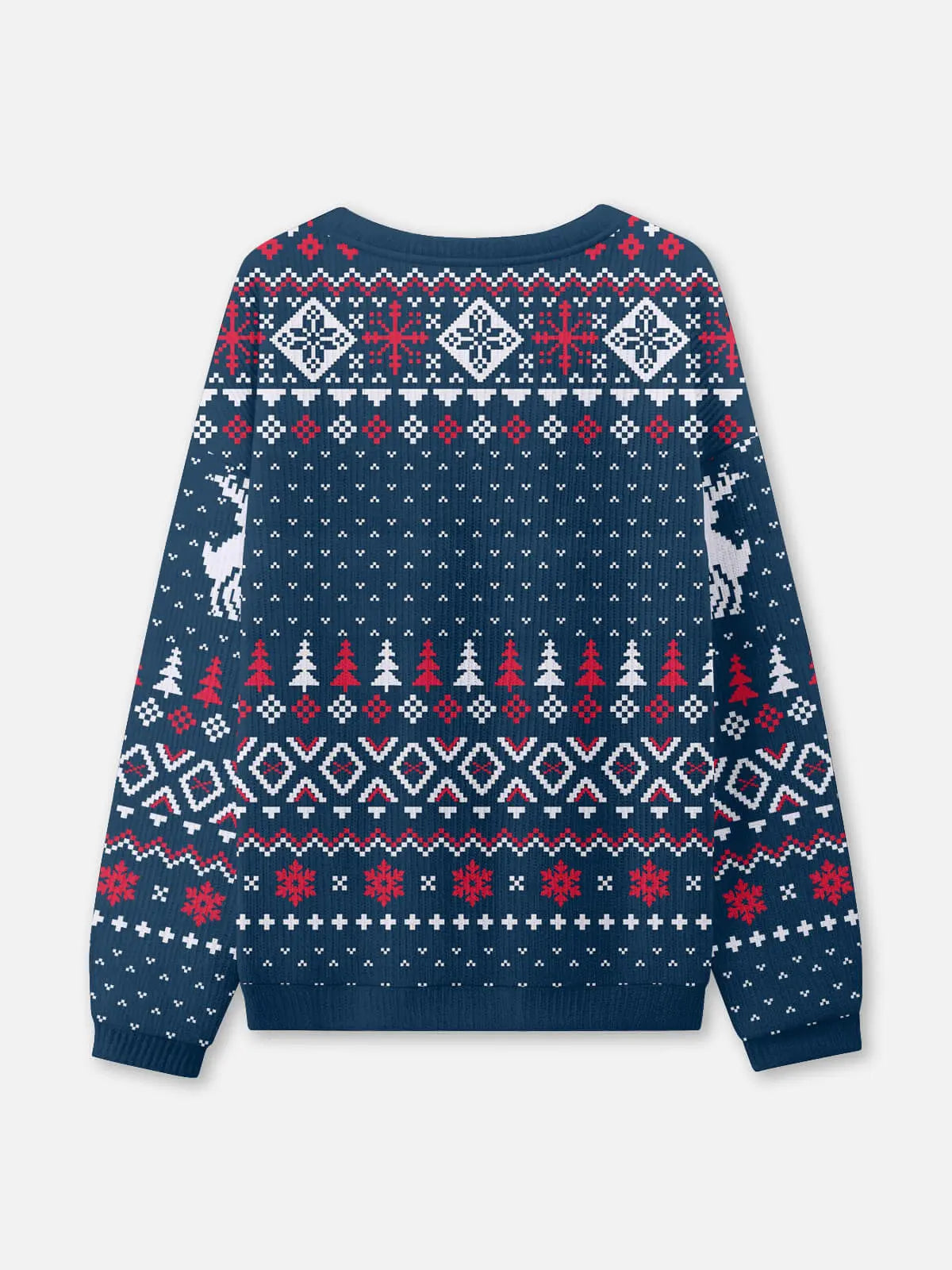 Ugly Christmas Sweater Ho Ho Ho Reindeer Sweatshirt ElevenOasis