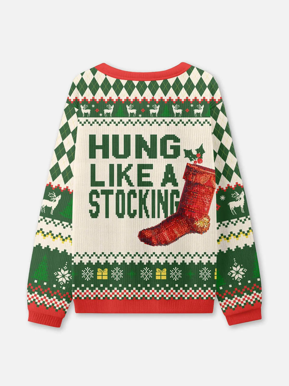 Hung Like a Stocking Ugly Christmas Sweatshirt ElevenOasis