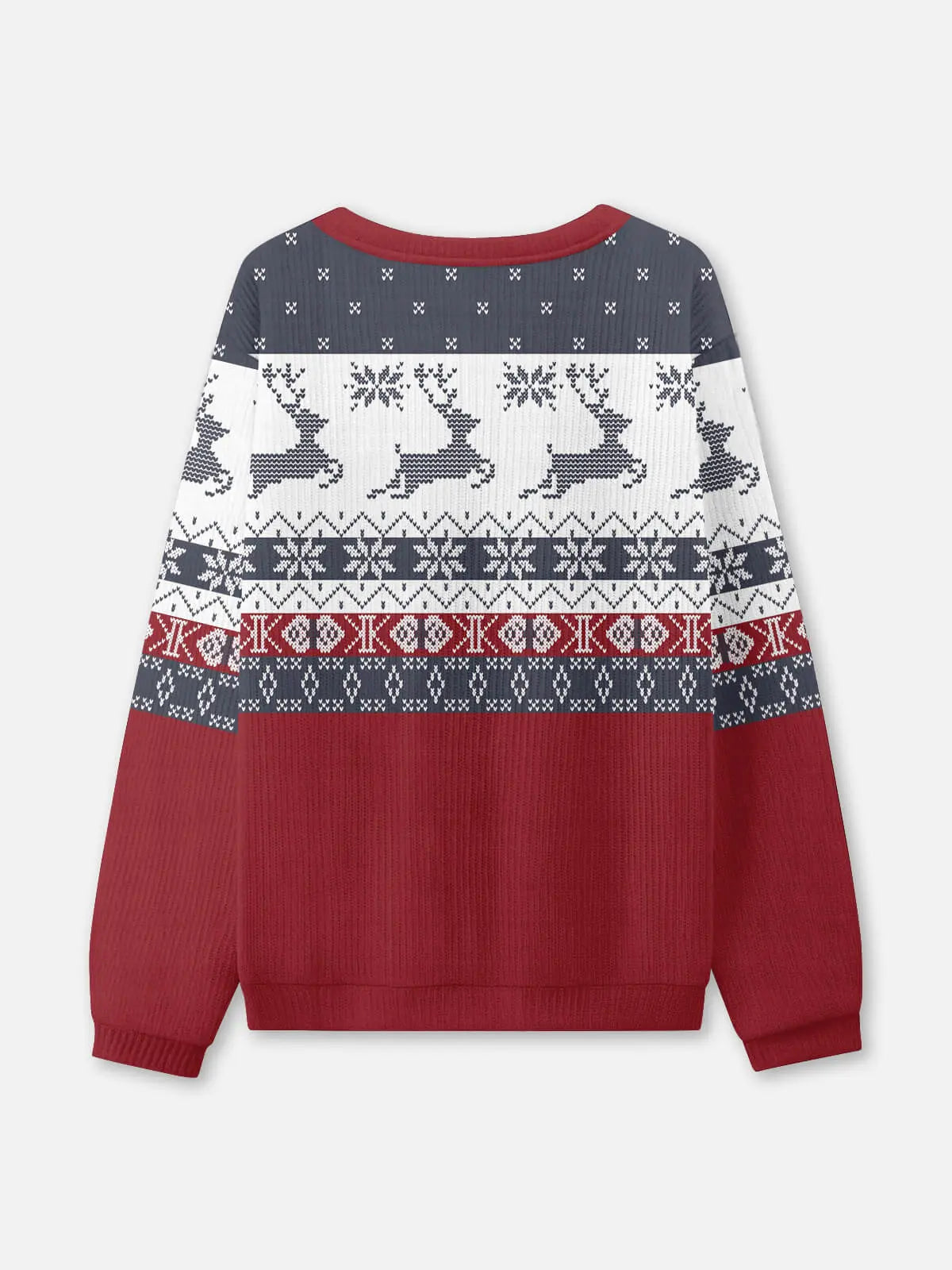 Reindeer Fair Isle Classic Christmas Sweatshirt ElevenOasis