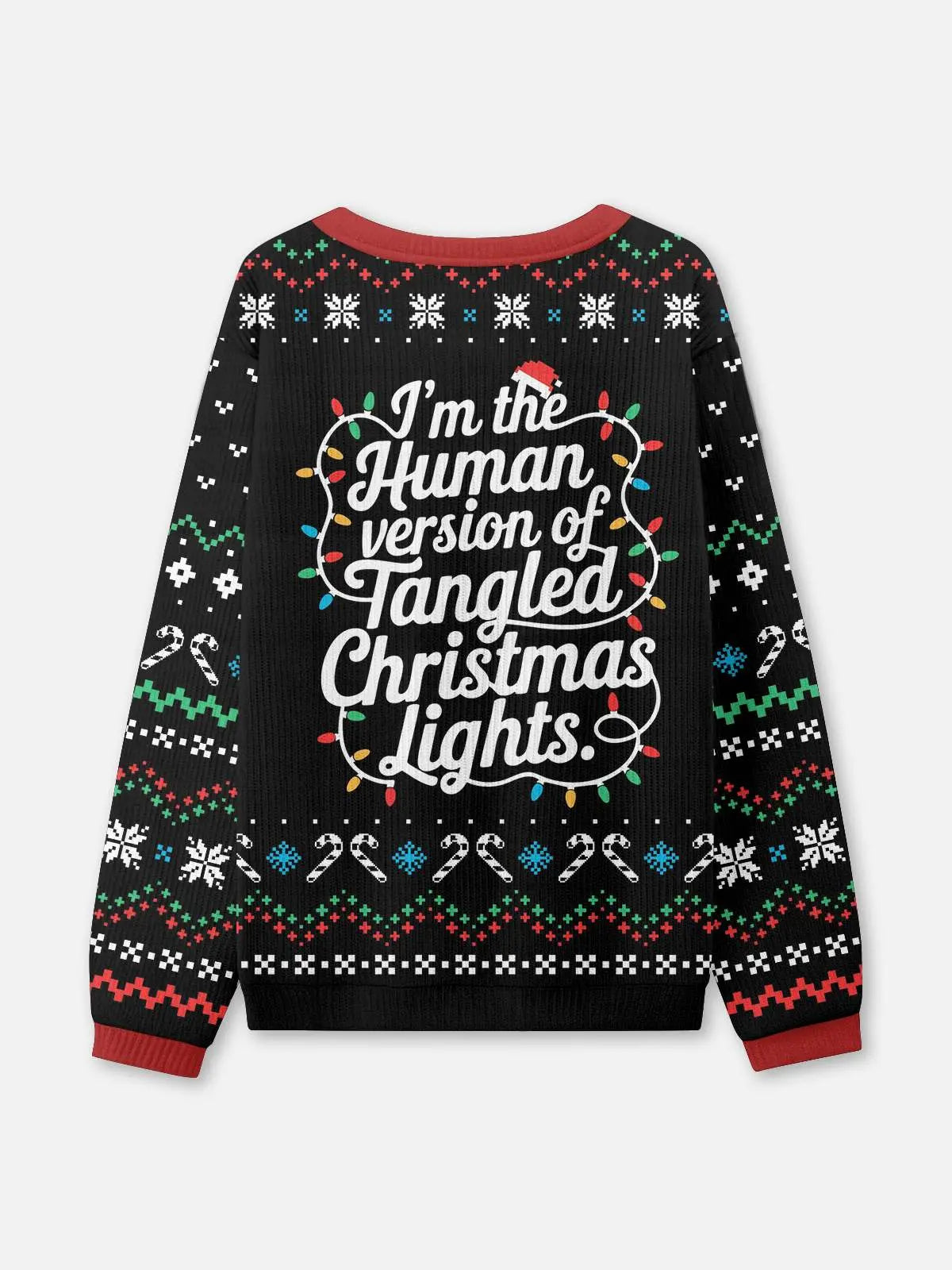 Tangled Christmas Lights Ugly Christmas Sweatshirt