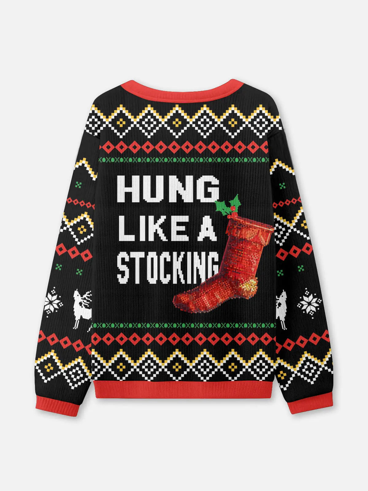 Hung Like a Stocking Ugly Christmas Sweatshirt ElevenOasis