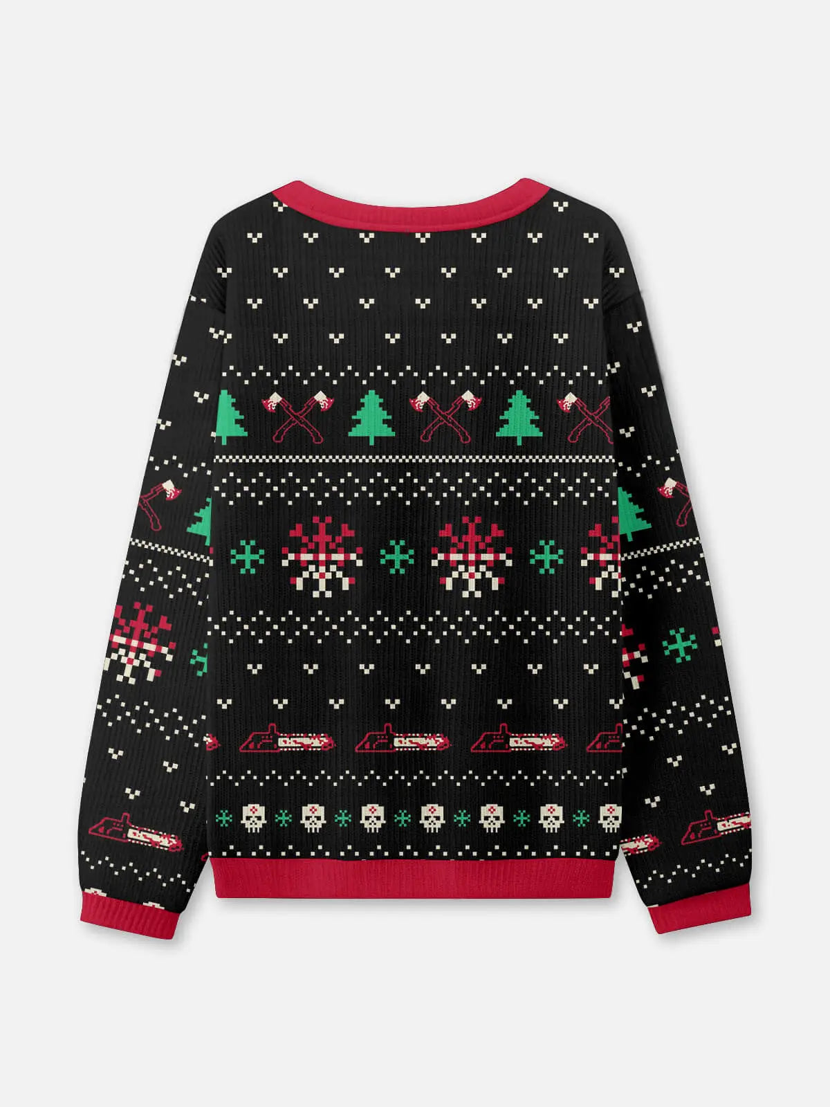 Slashing Through the Snow Ugly Christmas Sweatshirt ElevenOasis