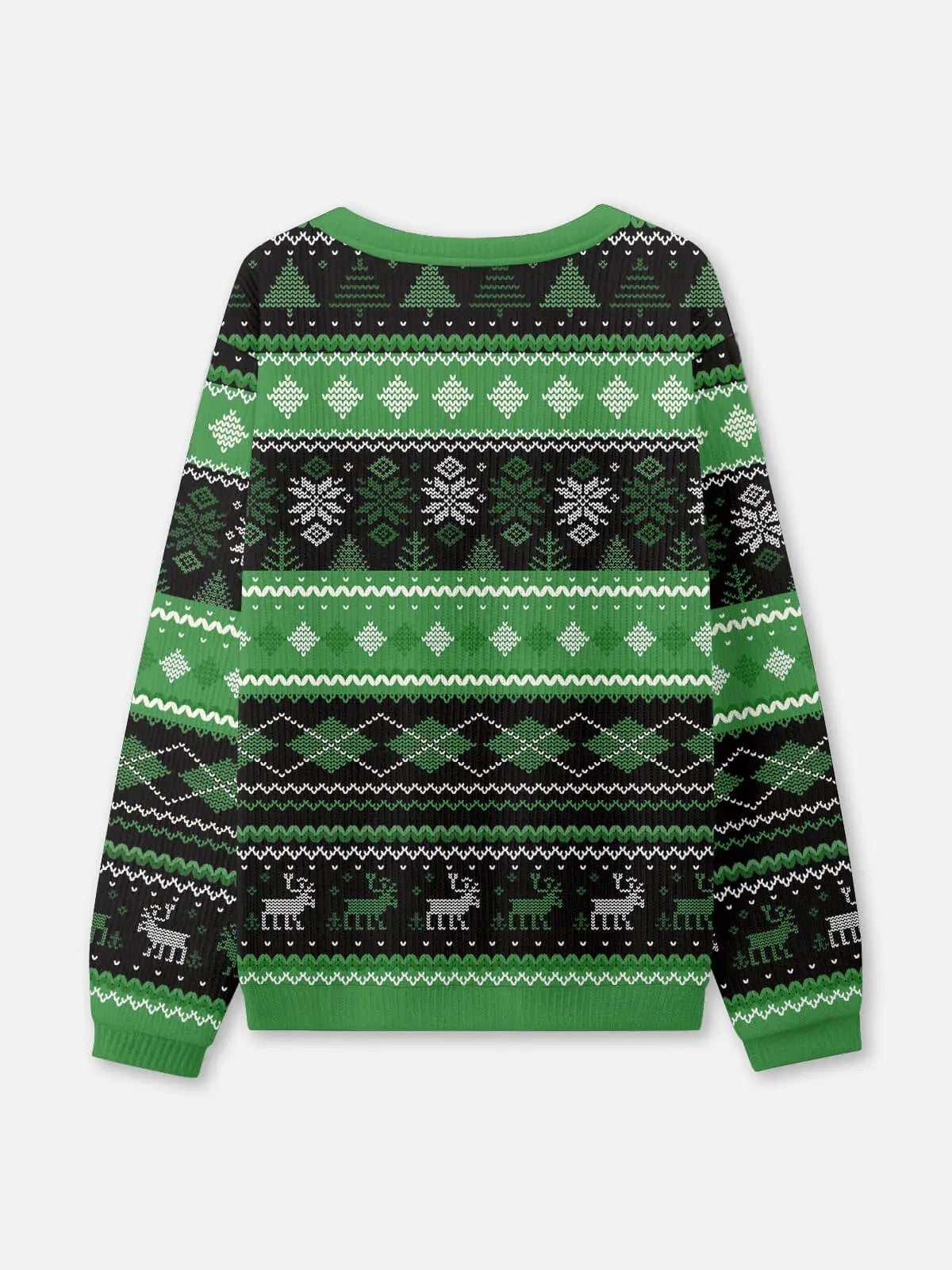 Classic Reindeer Fair Isle Ugly Christmas Sweatshirt ElevenOasis