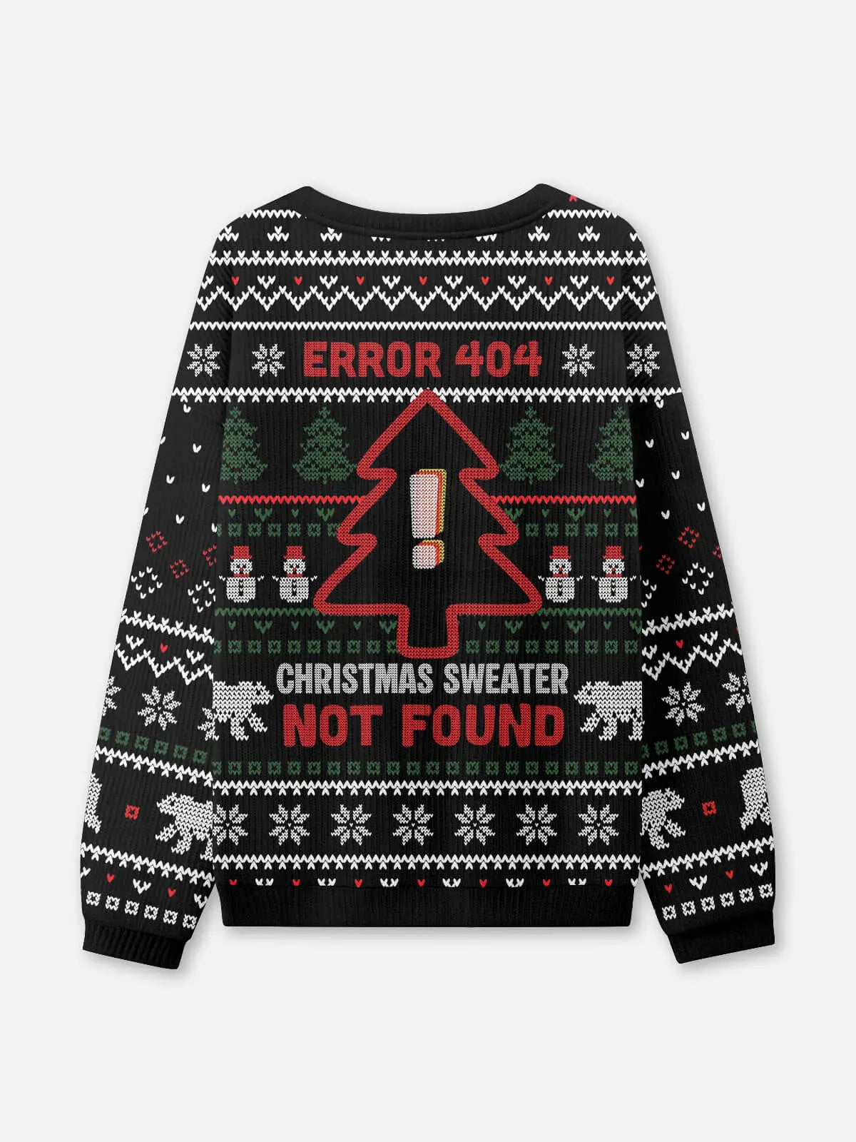 Ugly Christmas Sweater Error 404 Not Found Sweatshirt ElevenOasis