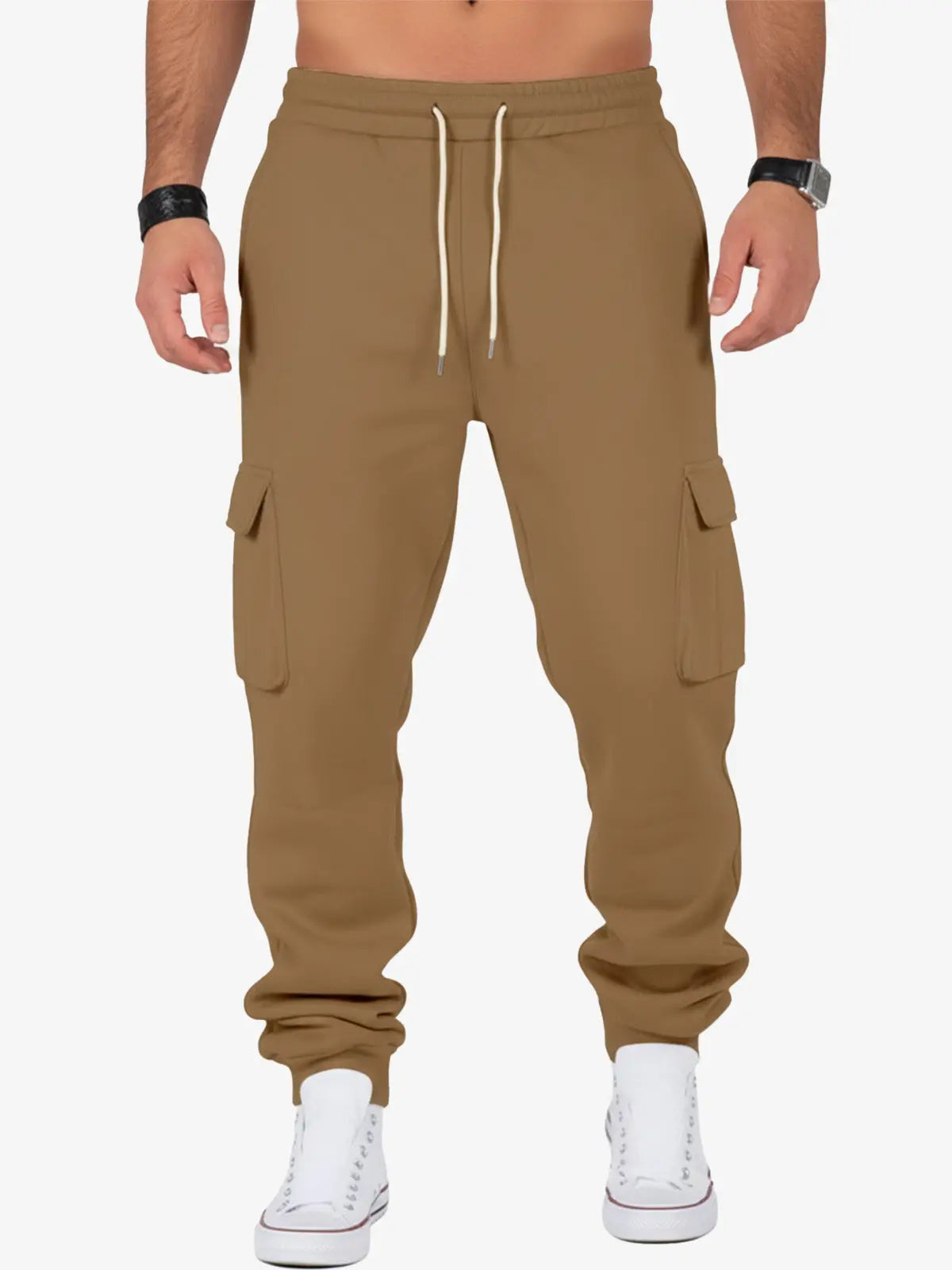 Men's Cargo Pocket Drawstring Jogger Pants ElevenOasis