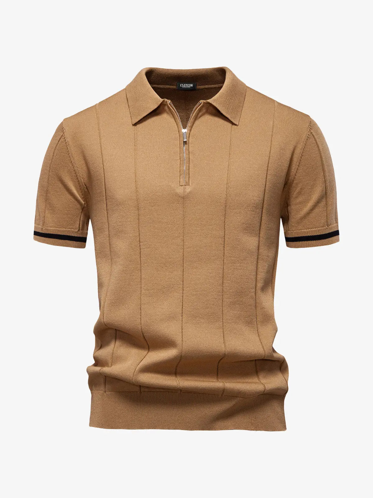 Men's Refined Slim Polo Knit Short Sleeve Shirt ElevenOasis