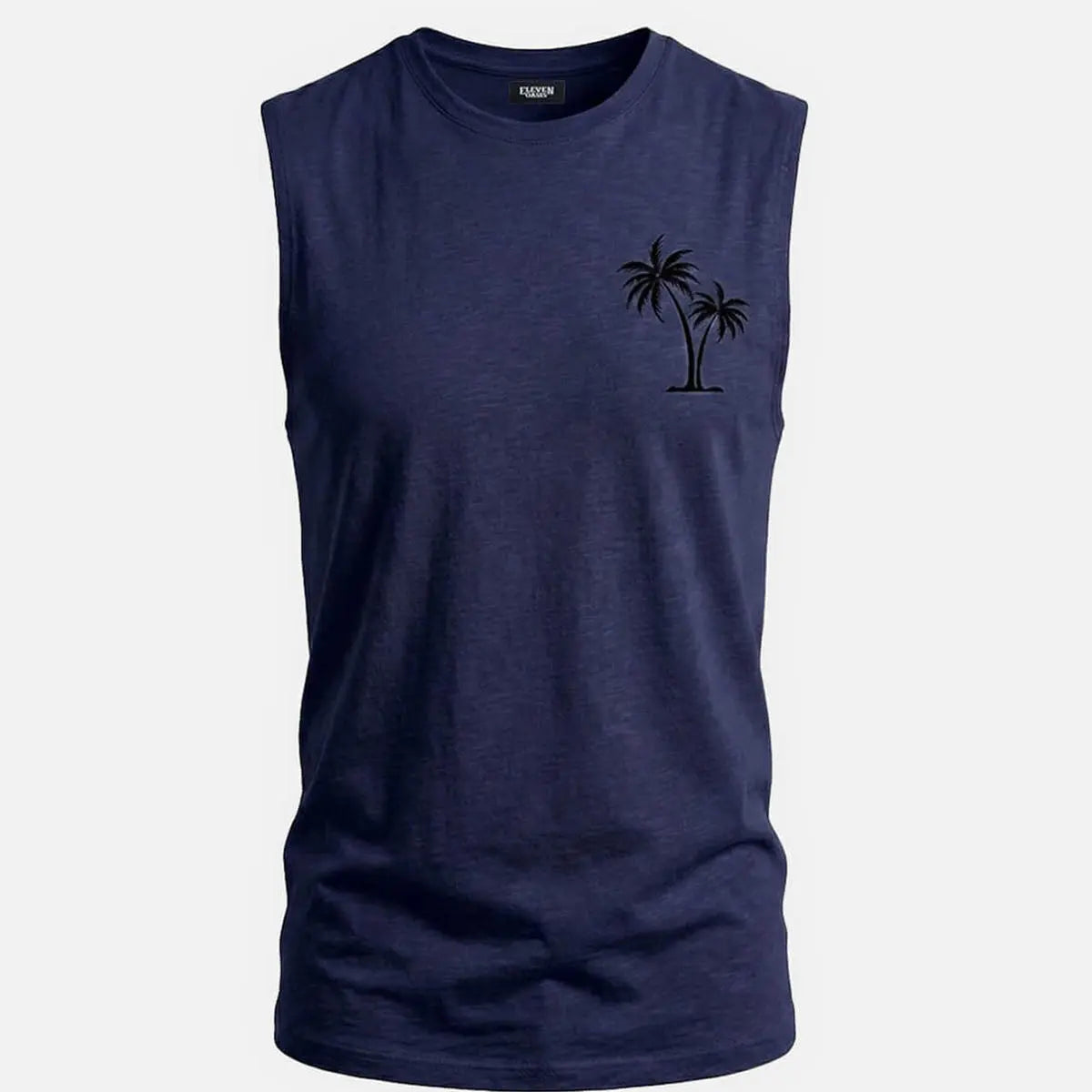 Men's Palm Graphic Crew Neck Tank Top ElevenOasis