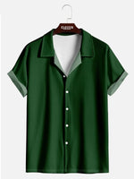 Tall Men's Fall Weather Block Color Knitted Short Sleeve Shirt ElevenOasis