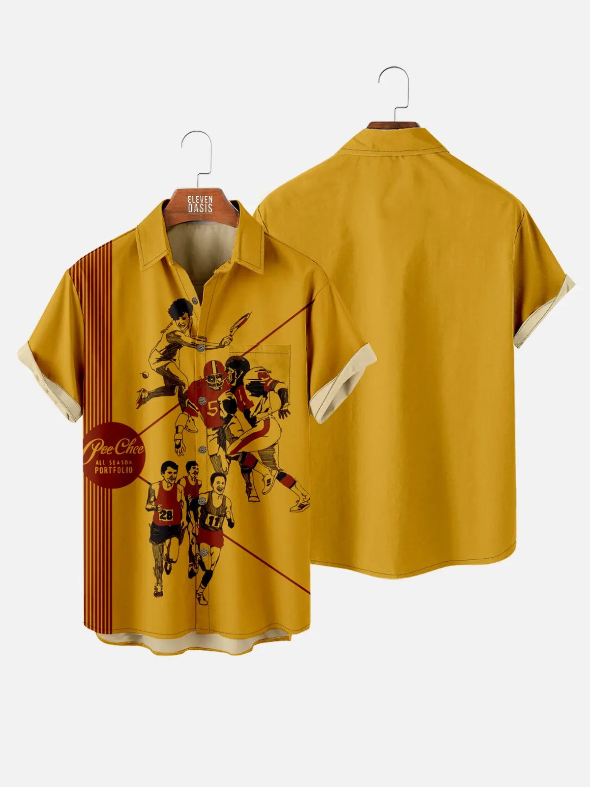 Men's Pee Chee Folder Inspired Nostalgia Short Sleeve Shirt with Chest PocketMens short sleeve shirts Big and tall Mens shirts Short sleeve shirts for men Mens 4xl shirts Casual short sleeve shirts