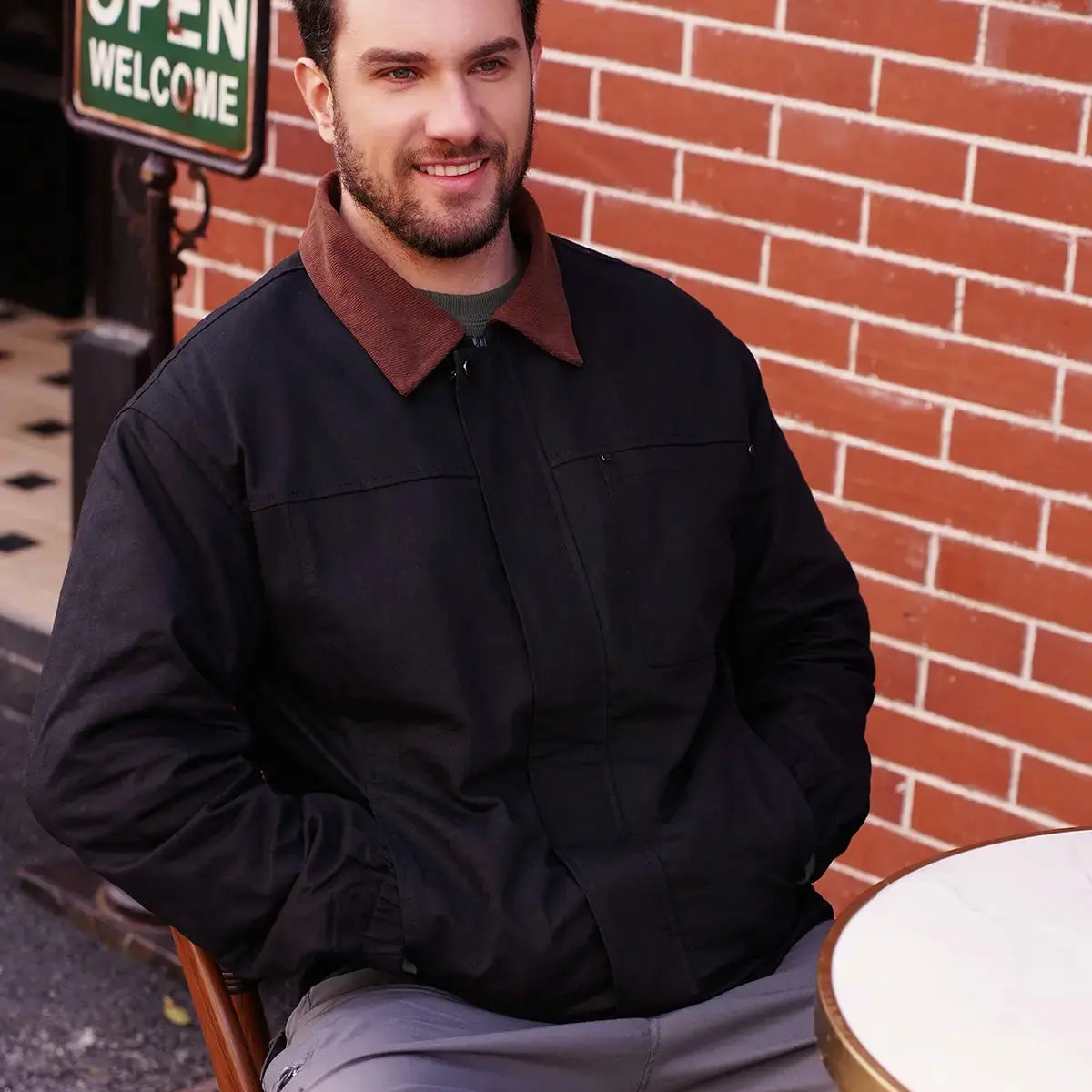 Men's Corduroy Collar Utility Jacket Eleven Oasis
