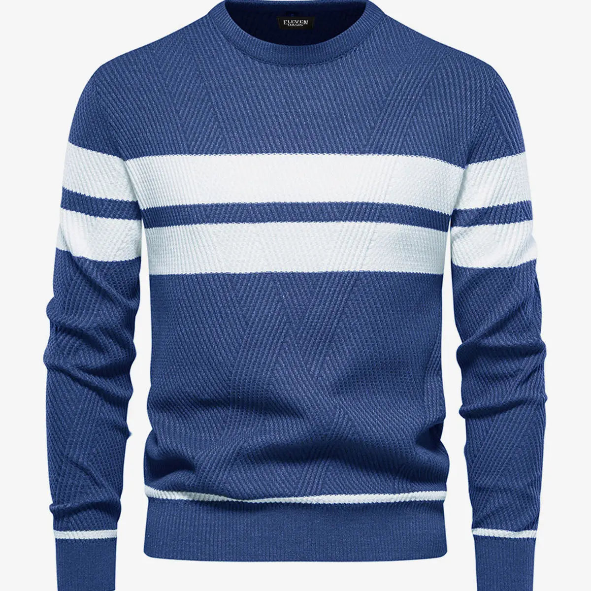 Men's Slim Stripe Knit Sweater ElevenOasis