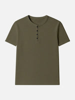 Men's Classic Cotton Henley T-Shirt ElevenOasis