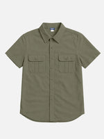 Men's Linen Blend Dual Pocket Short Sleeve Shirt ElevenOasis