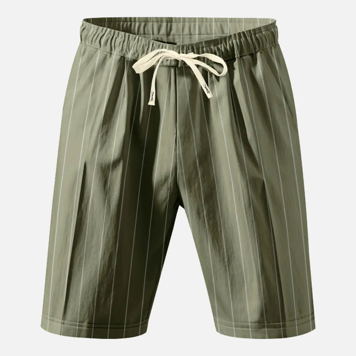 Men's Pinstripe Linen Blend Drawstring Shorts Eleven Oasis