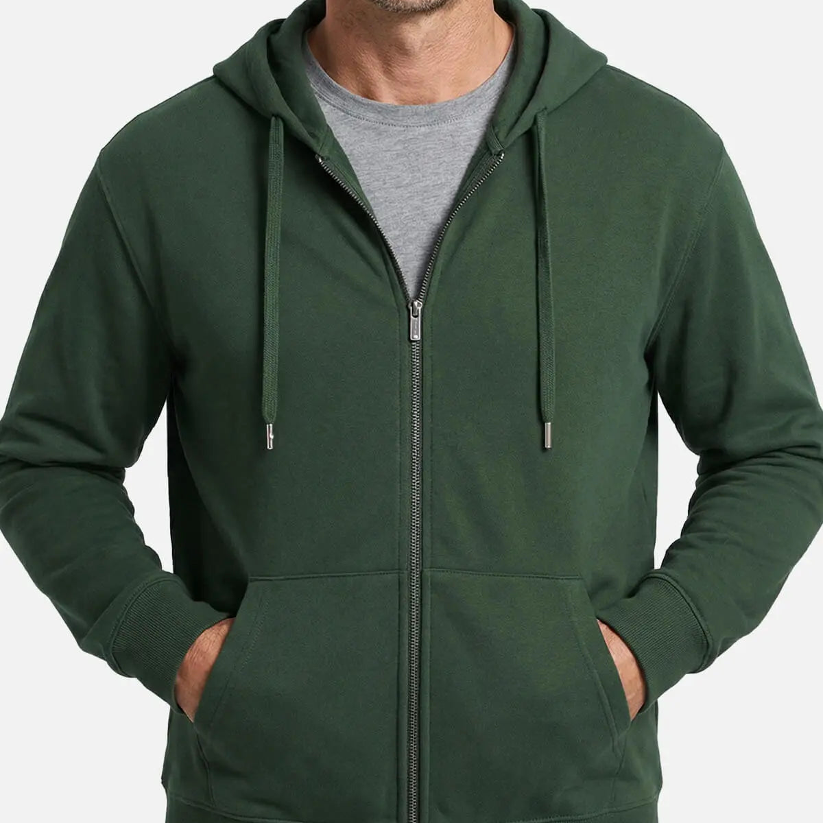 Men's Classic Cotton Zip-Up Hoodie Eleven Oasis