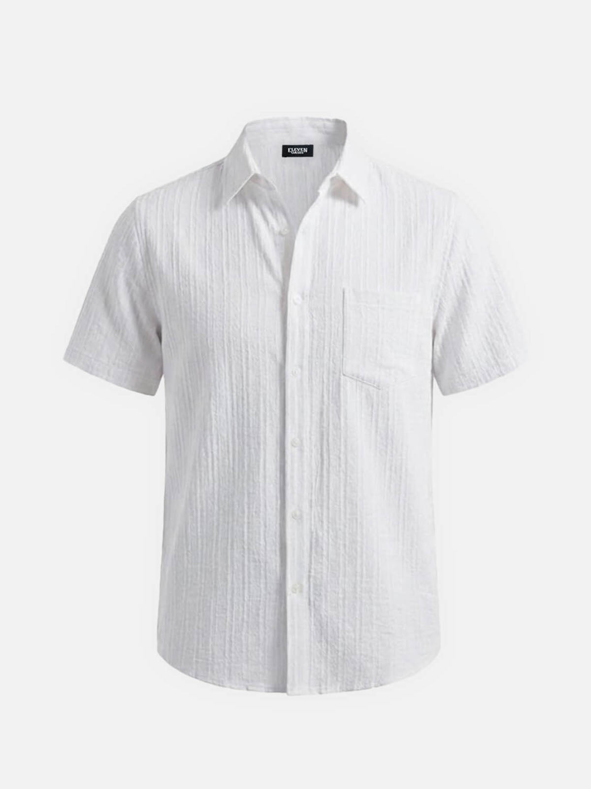 Men's Textured Short Sleeve Button-Up Shirt Eleven Oasis