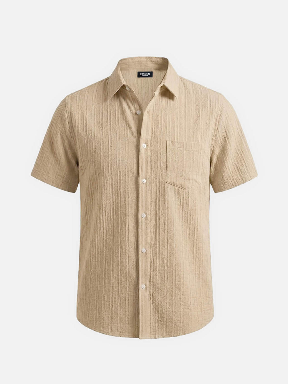 Men's Textured Short Sleeve Button-Up Shirt Eleven Oasis