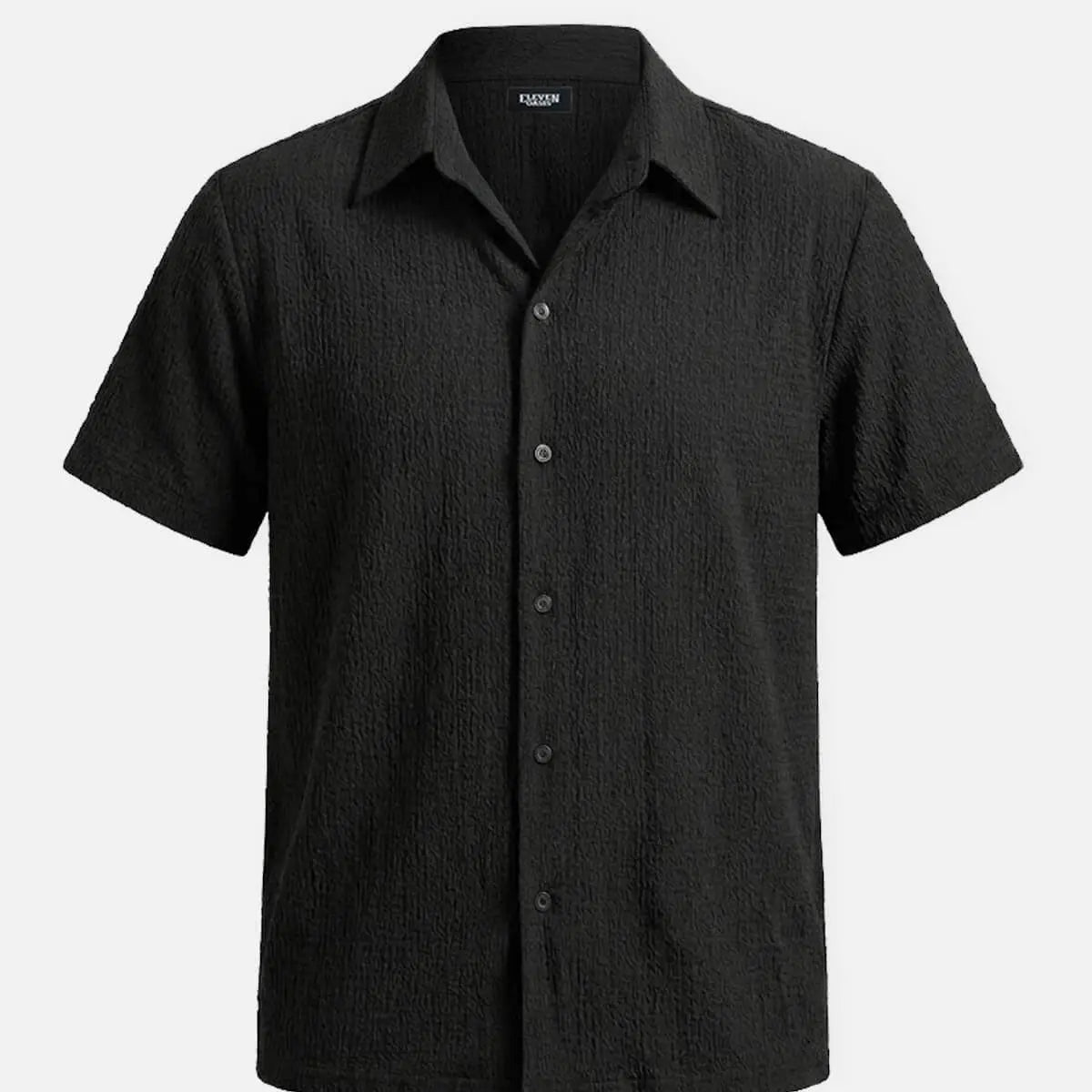 Men's Textured Crinkle Short Sleeve Shirt ElevenOasis