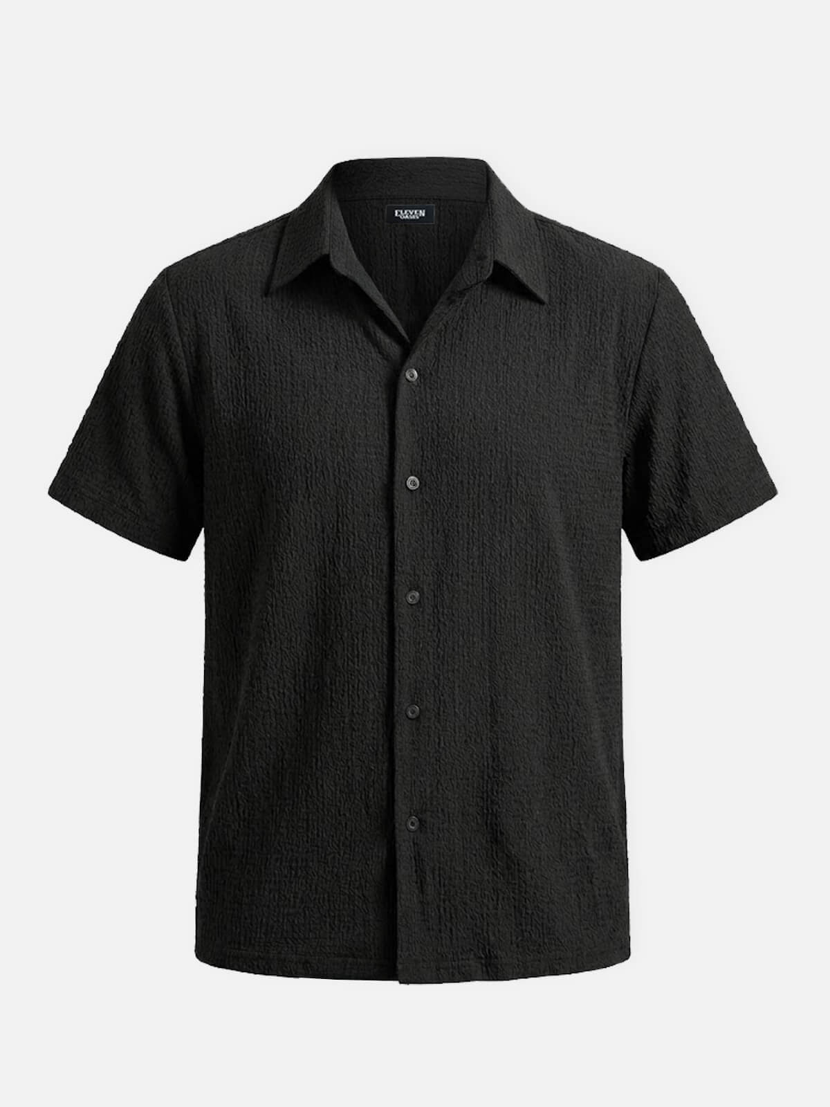 Men's Textured Crinkle Short Sleeve Shirt Eleven Oasis
