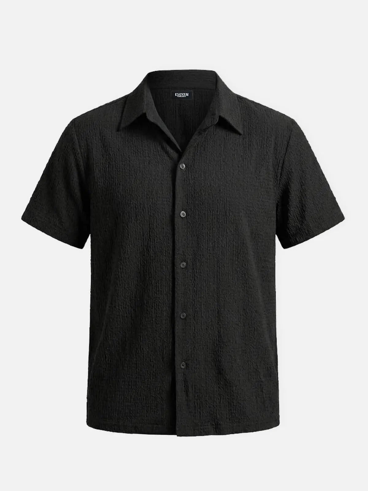 Men's Textured Crinkle Short Sleeve Shirt ElevenOasis